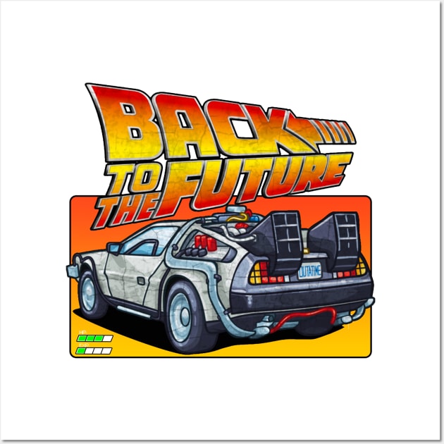 Back to the Future - DMC DeLorean Wall Art by adriennfarkas